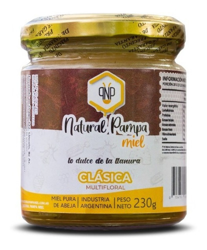 Miel De Abeja Clásica Multifloral 230 Gr, 100% Pura Pack X6