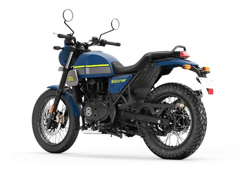Imagen 7 de 25 de Royal Enfield Scram 411 Skyline Blue Reserva Ya