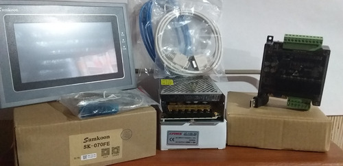 Hmi Samkoon 7 Pulgadas + Plc Fx3u-14mt Analógico....plc