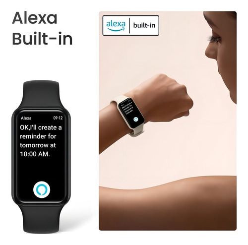 Relógio Pulseira Inteligente Smartwatch Amazfit Ban 7 Preto Preto Mesh Preto Preto