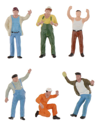 Figuras De Personas Pequeñas 6x, Modelo A Colorido -b