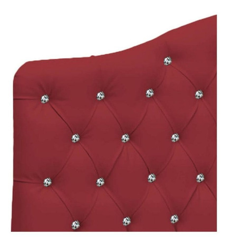 Cabeceira Solteiro Florence P04 90 Cm Suede Cor Vermelho Tca 53