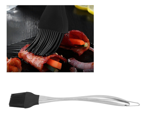 Cepillo De Salsa De Silicona Con Mango De Acero Inoxidable D