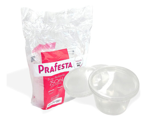 Pote Redondo 250ml Freezer E Microondas C/24 Und