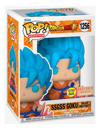 Funko Pop! Ssgss Goku Kaio-ken X20 Boxlunch Exclusive Glow