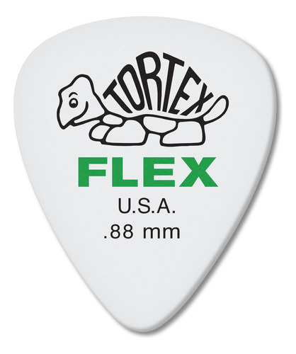 Jim Dunlop Flex Standard .88mm Púa De Guitarra Verde, Paquet