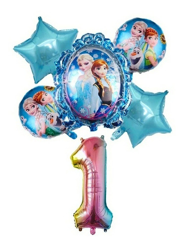 Kit Globos Frozen Ana Elsa Decoración Fiesta Cumpleaños 