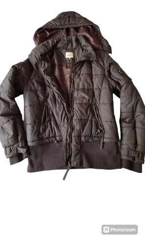 Campera Impermeable P Mujer Color Marron