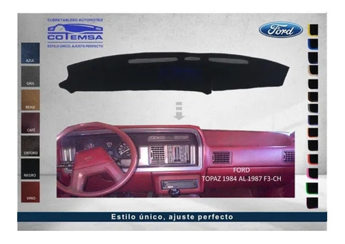 Cubretablero Automotriz Ford Topaz 1984 A 1987