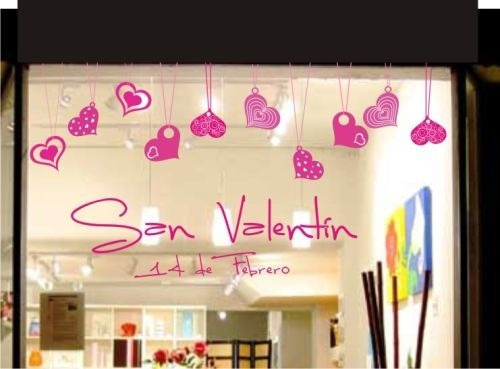 San Valentin Amor Corazones Para Decorar Ventanas