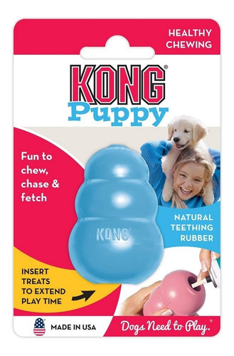 Brinquedo Para Cães Filhotes Kong Puppy Médio Azul