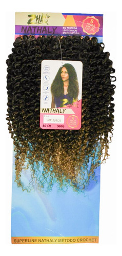 Cabelo Orgânico Cacheado Nathaly Para Mega Hair 80 Cm 300gr Cor Cor Mt1b/6/27