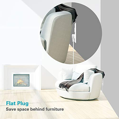 Cable De Extensión De Enchufe Plano De 8 Pies, Básico Para I