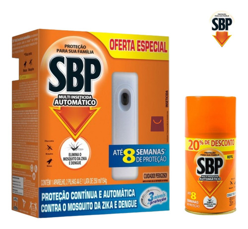 SBP Multi Inseticida Automático aparelho multi mas lata 250ml