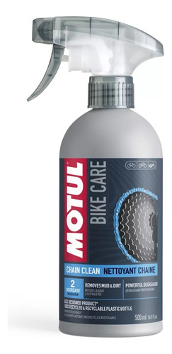 Limpiador desengrasante líquido para cadenas de bicicletas Motul, 500 ml