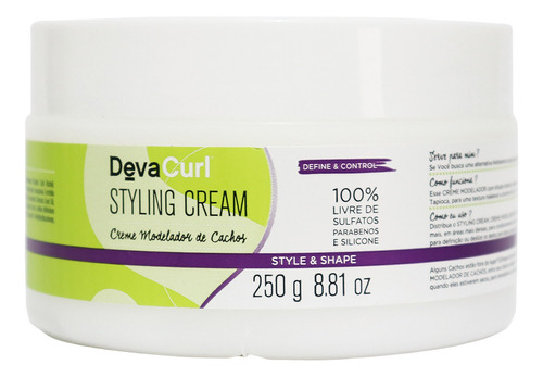 Creme Finalizador Profissional Deva Curl Styling Cream 250g
