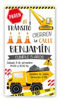 Comprar Invitación Digital E Imprimible Construcción 2 Formatos