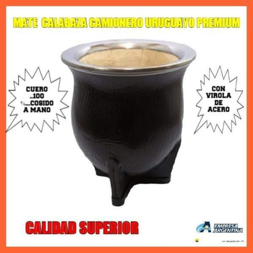 Mate Calabaza Camionero Uruguayo Premium Calidad Superior
