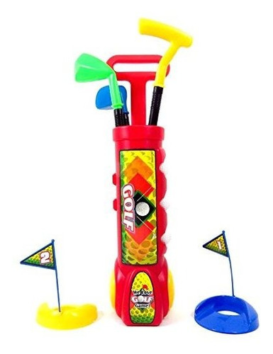 Powertrc Deluxe Kid's Toy Golf Set Con 3 Pelotas De Golf, 3