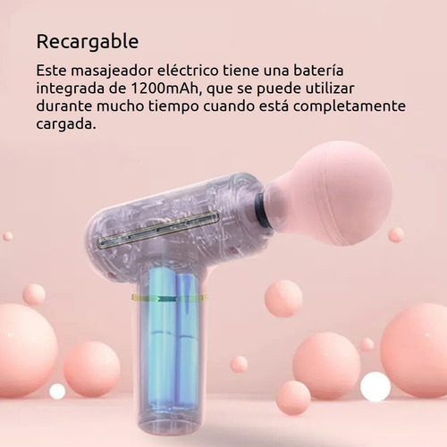 Mini Pistola De Masaje Muscular Recargable De 4 Velocidades