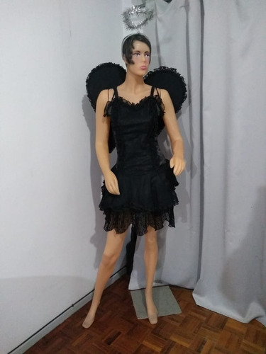 Disfraz Angel Negro Halloween Alquiler Por 24 Hs