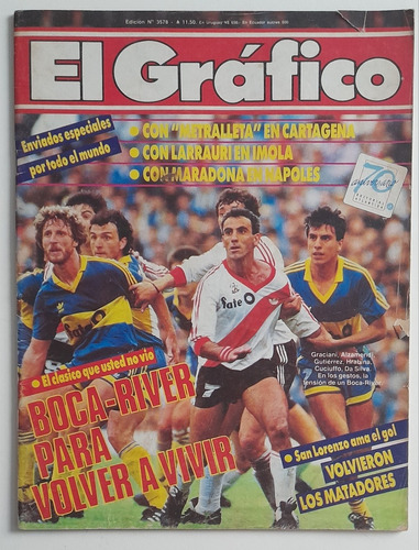 Revista El Grafico 3578 - Boca 2 River 2 1988