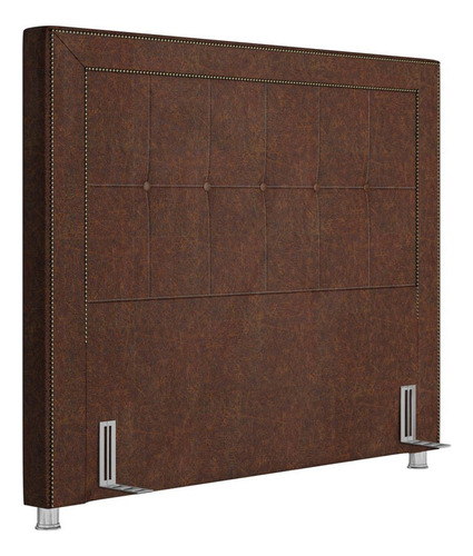 Cabeceira Cama Box Casal King 195cm Paolla Sintético Camel Cor Marrom amarelado