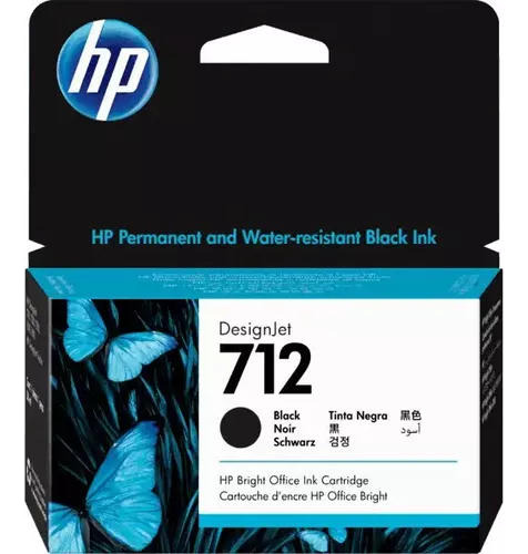 Cartucho De Tinta Hp Designjet 712 Negro 38 Ml Original