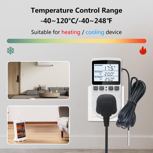 Kt3100bl Controlador De Temperatura Digital Toma De Corrient