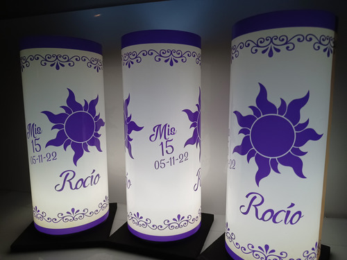 Centros De Mesa Rapunzel Fanal Pantalla Luz Led 12x20 Pack