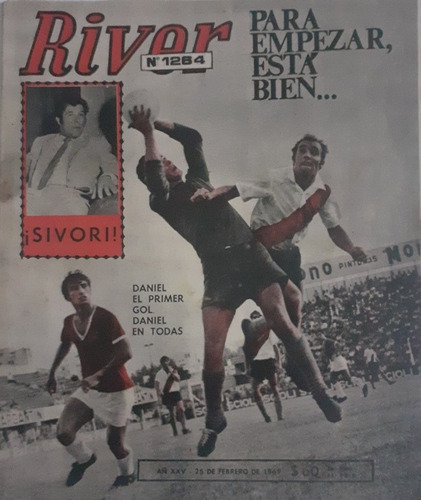 Revista River 1264 Campeonato 1969 Argentinos 1 River 2