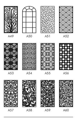 Imagen 3 de 9 de Panel Decorativo Separador De Ambientes Mdf 50 X 90 Cm