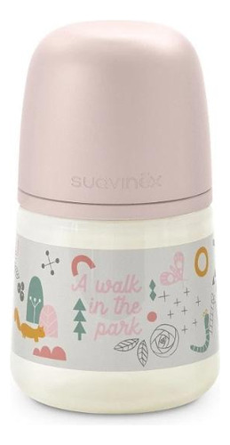 Mamadera Suavinex 150ml Anatómica 0-6m Flujo S Rosa