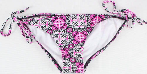 Traje De Baño 1 Pieza Grecas Color Rosa Negro Stilo Tv17