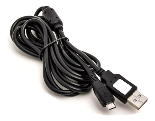 Cable de carga USB V8 para mando Xbox One PS4, 1,8 metros, color negro