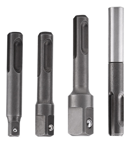 Vástago Sds Plus A Zócalo Hex 1/4 3 Conectores Extensión