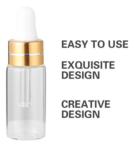 Minibotella De Aceite Esencial Transparente De 3 Ml, 50 Unid