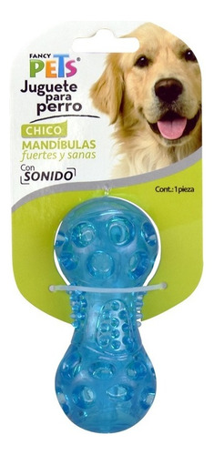 Juguete Pesa Flexible Con Sonido Chica Perros Color Azul