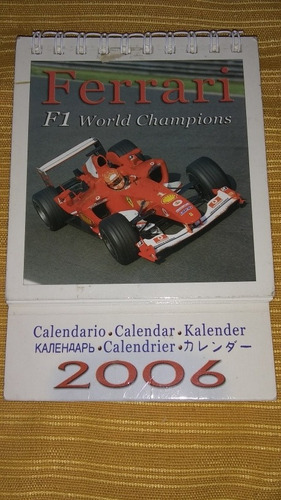 Almanaque Calendario 2006 Autos En Italiano Coleccion