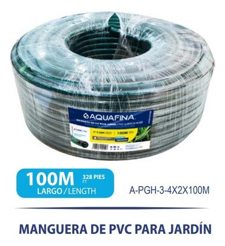 Manguera Culebra 3/4 Pulgadas X 100 Metros Aquafina