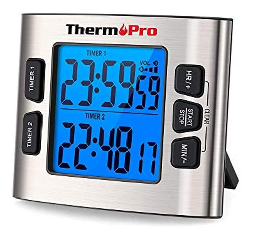 Thermopro Tm02 Temporizador De Cocina Digital Con Cronometr
