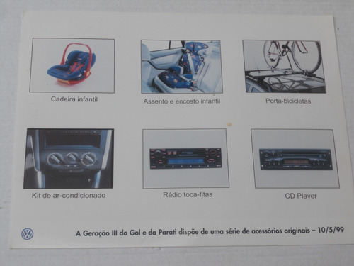 Gol G3 2000 Foto Oficial Volkswagen Brasil 10-5-99 C