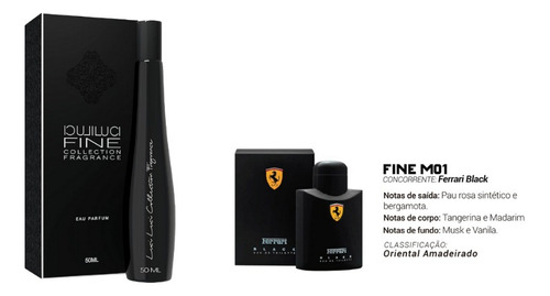 Perfume Ferrari Black Fine M01 Luci Luci 50ml Masculino - Ferrari Black