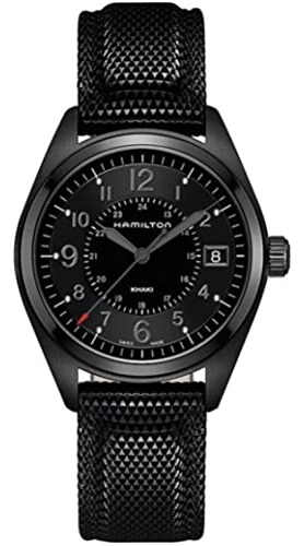 Hamilton Caqui Field Quartz Movement Black Dial Reloj Para