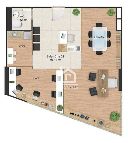 Imagem 8 de 9 de Pavimento Corporativo Com 400m² Em Prédio Novo E Com Lazer Na Cobertura! - Ac0003