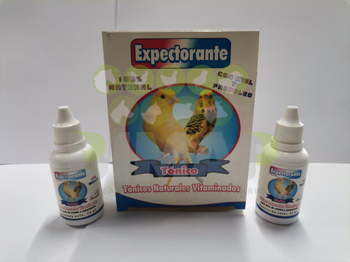 2 Tónico Expectorante Vitaminas Aves Canarios Pájaros
