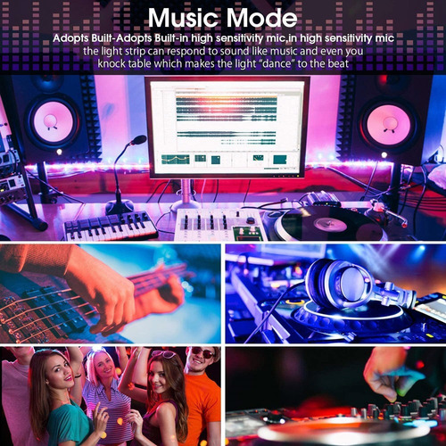10m Tira Led Bluetooth,tira De Luces 300 Led Impermeable Rgb
