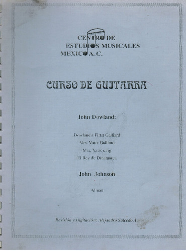 John Dowland: Curso De Guitarra.