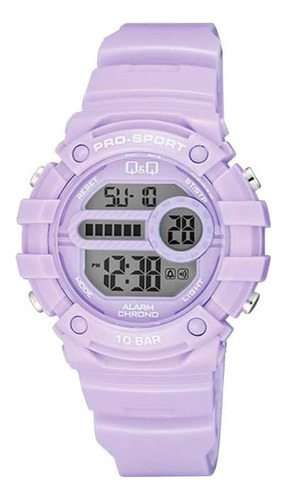 Reloj Q&q Digital De Resina Colores Pasteles - G02a - Mileus Color de la correa Lila