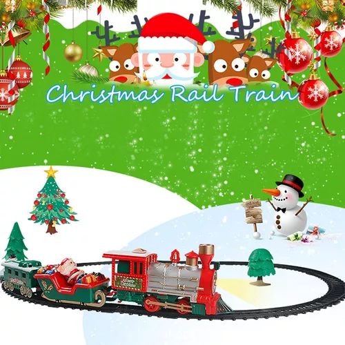 Natal - Trens em torno da árvore Natal,Natal elétrico em torno da árvore  Natal com som e luzes Caneem